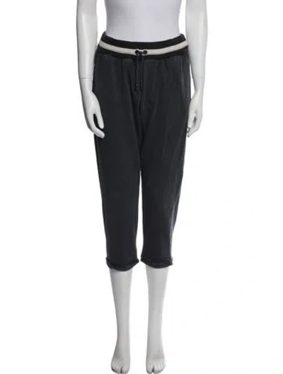 Pre-owned Brunello Cucinelli Striped Sweatpants In Gray