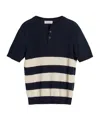 Brunello Cucinelli Striped T-shirt In Blue