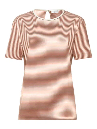 Brunello Cucinelli Gestreiftes T-shirt