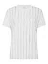 Brunello Cucinelli Dazzling Embroidery T-shirt In White