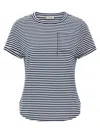 Brunello Cucinelli Striped Cotton T-shirt With Jewel Pocket Detail In Multi