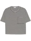Brunello Cucinelli Striped T-shirt In Black