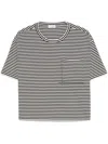 Brunello Cucinelli Striped T-shirt In Black