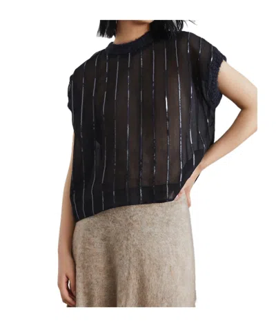 Brunello Cucinelli Striped T-shirt In Black
