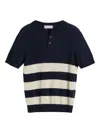 Brunello Cucinelli Striped T-shirt In Blue