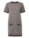 Brunello Cucinelli Striped T-shirt Dress In Multi
