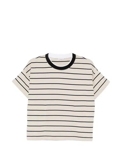 Brunello Cucinelli Striped Crew Neck T-shirt In Multi