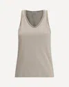 Brunello Cucinelli Striped Tank Top In Sand