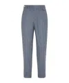 Brunello Cucinelli Wool-blend Chalk Stripe Trousers In Gray