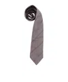 Brunello Cucinelli Striped Silk Tie In Brown