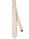 Brunello Cucinelli Silk Stripe Tie In 中性色