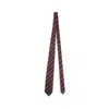 Brunello Cucinelli Striped Silk Tie In Burgundy