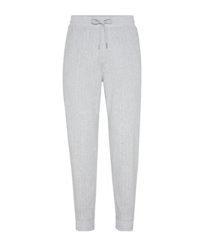 BRUNELLO CUCINELLI BRUNELLO CUCINELLI STRIPED DRAWSTRING TRACK PANTS