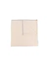 Brunello Cucinelli Striped Trim Scarf In Nude
