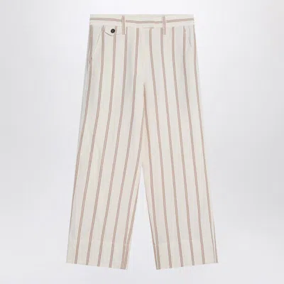 BRUNELLO CUCINELLI BRUNELLO CUCINELLI STRIPED TROUSERS IN AND