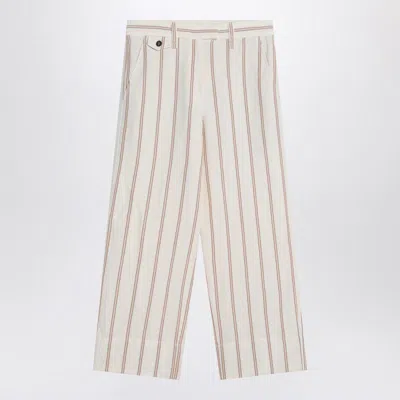 Brunello Cucinelli Striped Trousers In And