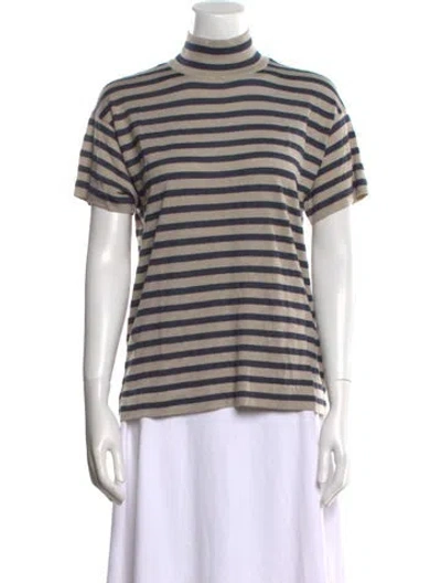Pre-owned Brunello Cucinelli Striped Turtleneck Sweater W/ Tags