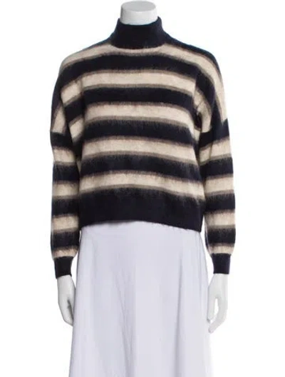 Pre-owned Brunello Cucinelli Striped Turtleneck Sweater W/ Tags