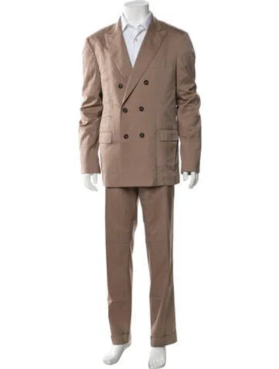 Pre-owned Brunello Cucinelli Striped Two-piece Blazer In Brown