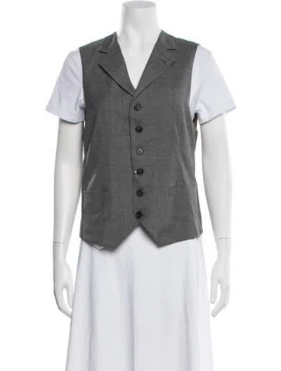 Pre-owned Brunello Cucinelli Striped Vest In Gray