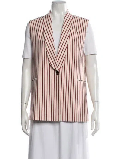 Pre-owned Brunello Cucinelli Striped Vest W/ Tags In Red