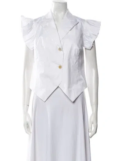 Pre-owned Brunello Cucinelli Striped Vest In White