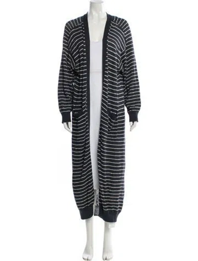 Pre-owned Brunello Cucinelli Striped V-neck Sweater In Multi