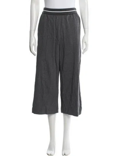 Pre-owned Brunello Cucinelli Striped Wide Leg Pants In Gray