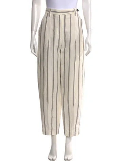Pre-owned Brunello Cucinelli Striped Wide Leg Pants W/ Tags In Neutral