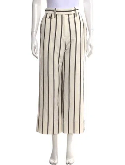Pre-owned Brunello Cucinelli Striped Wide Leg Pants W/ Tags In Neutral