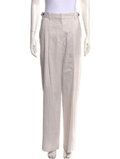 Pre-owned Brunello Cucinelli Striped Wide Leg Pants W/ Tags In Neutral
