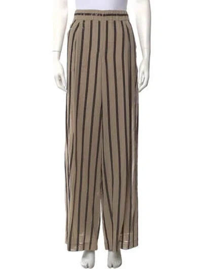 Pre-owned Brunello Cucinelli Striped Wide Leg Pants W/ Tags In Neutral