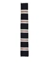Brunello Cucinelli Striped Wool Tie In Black