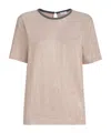 Brunello Cucinelli Striped-pattern T-shirt In Brown