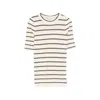 Brunello Cucinelli Striped-pattern T-shirt In Multi