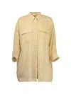 Brunello Cucinelli Stripe-pattern Flap-pocket Shirt In Nude