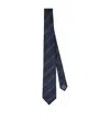 Brunello Cucinelli Tie Striped Pattern Rolled Pointed Tip In Neutral