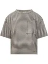 Brunello Cucinelli Striped T-shirt In White