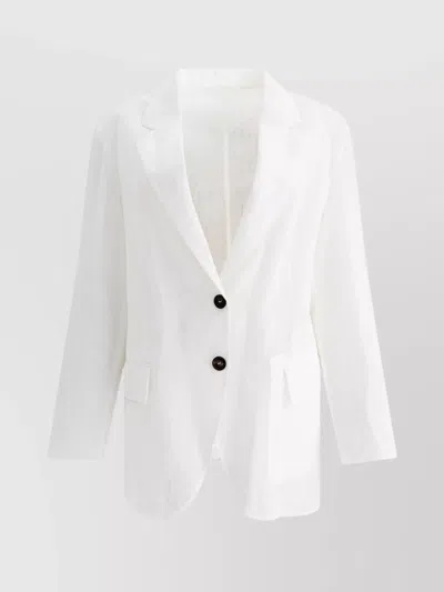 BRUNELLO CUCINELLI STRUCTURED JACKET WITH FRONT POCKETS AND LONG SLEEVES