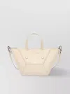Brunello Cucinelli Structured Geometric Paneling Shoulder Bag With Detachable Strap In Neutral
