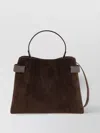 Brunello Cucinelli Structured Suede Tote Bag With Top Handle