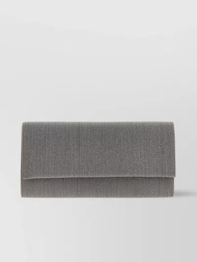 Brunello Cucinelli Structured Textured Clutch Bag