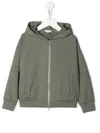 Brunello Cucinelli Stud-embellished Hooded Jacket In Green