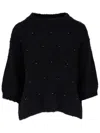 Brunello Cucinelli Stud-embroidered Jumper In Black