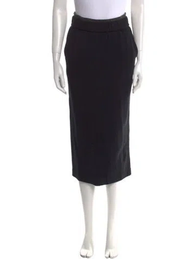 Pre-owned Brunello Cucinelli Studded Accents Midi Length Skirt In Black