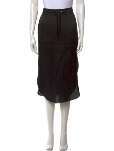 Pre-owned Brunello Cucinelli Studded Accents Midi Length Skirt In Black