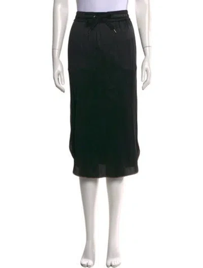 Pre-owned Brunello Cucinelli Studded Accents Midi Length Skirt In Black