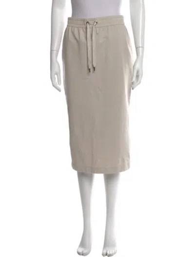 Pre-owned Brunello Cucinelli Studded Accents Midi Length Skirt In Neutral