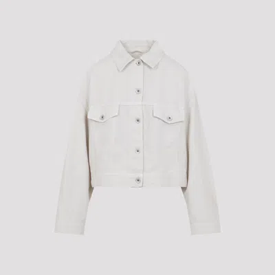 Brunello Cucinelli Stylish Tailored Bull Jacket For Women In White