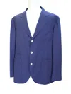 Brunello Cucinelli Subtle Plaid Navy Blazer Jacket In Blue